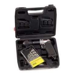 Rodac Trykkluft - Drill 10mm I Tilfelle Med Tilbehør - Ytelse KW - 0.5 - Venstre