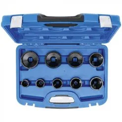 `BGS Låsemutternøkkel Sett - 9 Deler - Stift På Utsiden - KM4 Til KM12