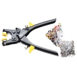 `BGS Eyelet Button Tang - Med Ösensortiment - Maljer Ø Utenfor 8 Mm Innenfor 5 Mm