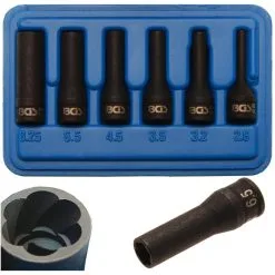 `BGS Fall Ned Innsats Sett - For Glühkerzenelektrode - 1/4 "Drive - 2,6 Til 8,25 Mm