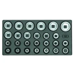 GEDORE Stikkontakt Sett - Stasjon 1/2 "sekskant - I 1/3 ES Modul - Vekt 2.956 Kg