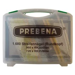 Prebena Rundt Hode Stripe Negler - Type RK - Plast