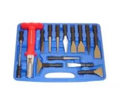 Esska Meisel- Og Midtstansesett Stort Med Utskiftbare Fester - 14 Deler - Med Etui