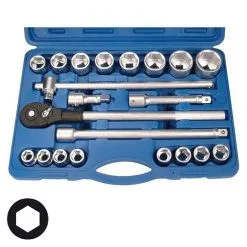 `BGS Pipenøkkelsett 3/4"- 21 Deler - Laget Av Krom-vanadium Stål