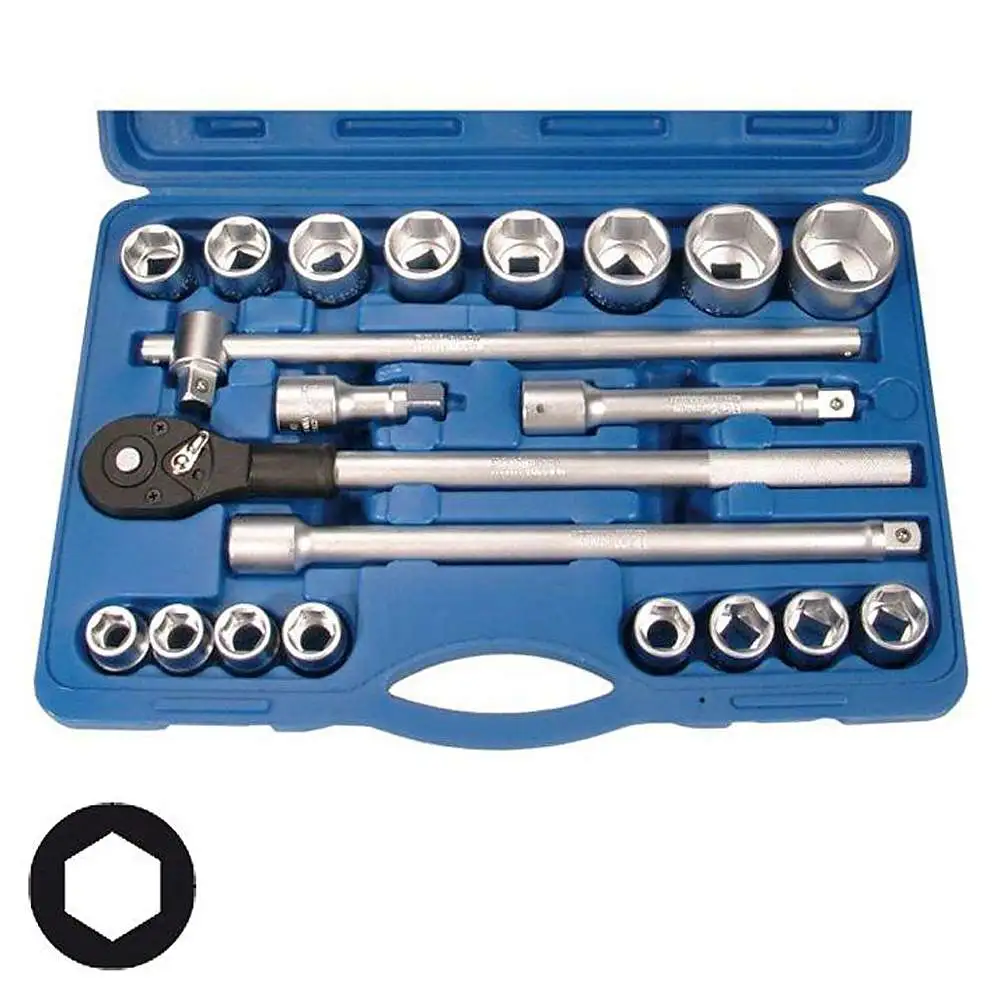 `BGS Pipenøkkelsett 3/4"- 21 Deler - Laget Av Krom-vanadium Stål 3 `BGS Pipenøkkelsett 3/4"- 21 Deler - Laget Av Krom-vanadium Stål