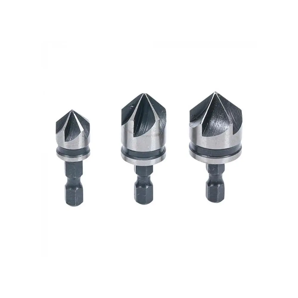 `BGS Sett Med Forsenkende Biter - Drive 6,3 Mm (1/4'') - Størrelse 12 Mm, 16 Mm Og 19 Mm 3 `BGS Sett Med Forsenkende Biter - Drive 6,3 Mm (1/4'') - Størrelse 12 Mm, 16 Mm Og 19 Mm