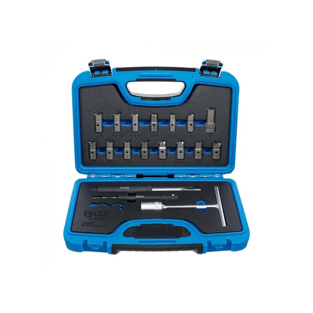 `BGS Injektortetningssete Fresesett - For Common Rail Diesel F.eks Fra BMW, Fiat, Ford - 19 Stk. 3 `BGS Injektortetningssete Fresesett - For Common Rail Diesel F.eks Fra BMW, Fiat, Ford - 19 Stk.