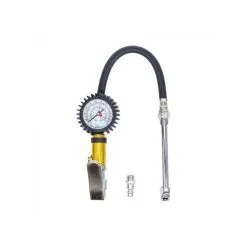 `BGS Pneumatisk Dekkpumpe - Trykkmåler Skala 0 Til 15 Bar - Lengde Påfyllingsslange Ca 340 Mm