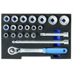 GEDORE Socketnøkkel Sett - Stasjon 1/2 "- I 1/2 L-BOXX Modul - CV Stål