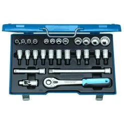 GEDORE Pipenøkkelsett - 1/2 "- 27 Deler - 12-kant UD-profil - 10 Til 30 Mm