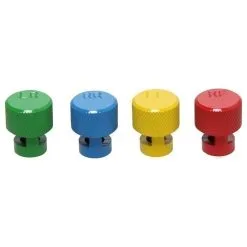 `BGS Dekk Deflasjon Cap - Fargekodet - For "TPMS" Ventiler - 4 Stk.