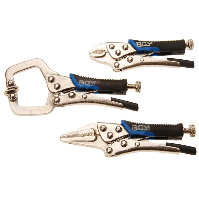 `BGS Mini Gripzangenset - 110 Mm Til 135 Mm - 3 Stk. 3 `BGS Mini Gripzangenset - 110 Mm Til 135 Mm - 3 Stk.