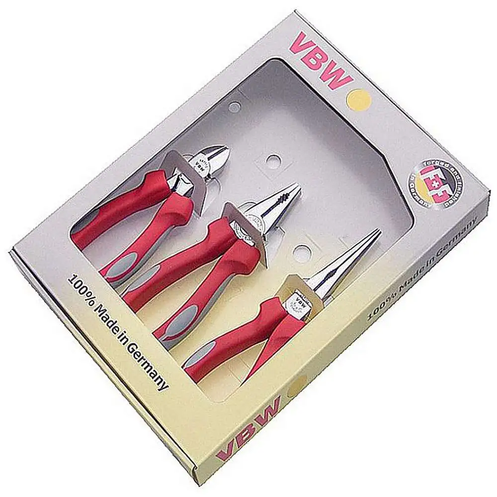 VBW Tang Kit MK-håndtak -Lengde 160 Til 200 Mm - 3 Stykker - Forkrommede 3 VBW Tang Kit MK-håndtak -Lengde 160 Til 200 Mm - 3 Stykker - Forkrommede