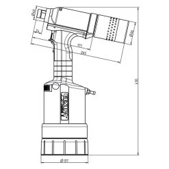Gesipa Blind Klinke Innstillingen Enhet Taurus® 5-42000 N - Utstyr Løft 17mm