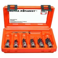 HSS-Co Core-Drill 6-RQX Set - ALFRA ROTA-QUICK - 25 Mm Kuttedybde - 12,0 Bi