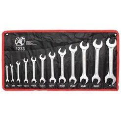 `BGS Sett Med 12 åpne Fastnøkler - 6x7 Mm Til 30x32 Mm