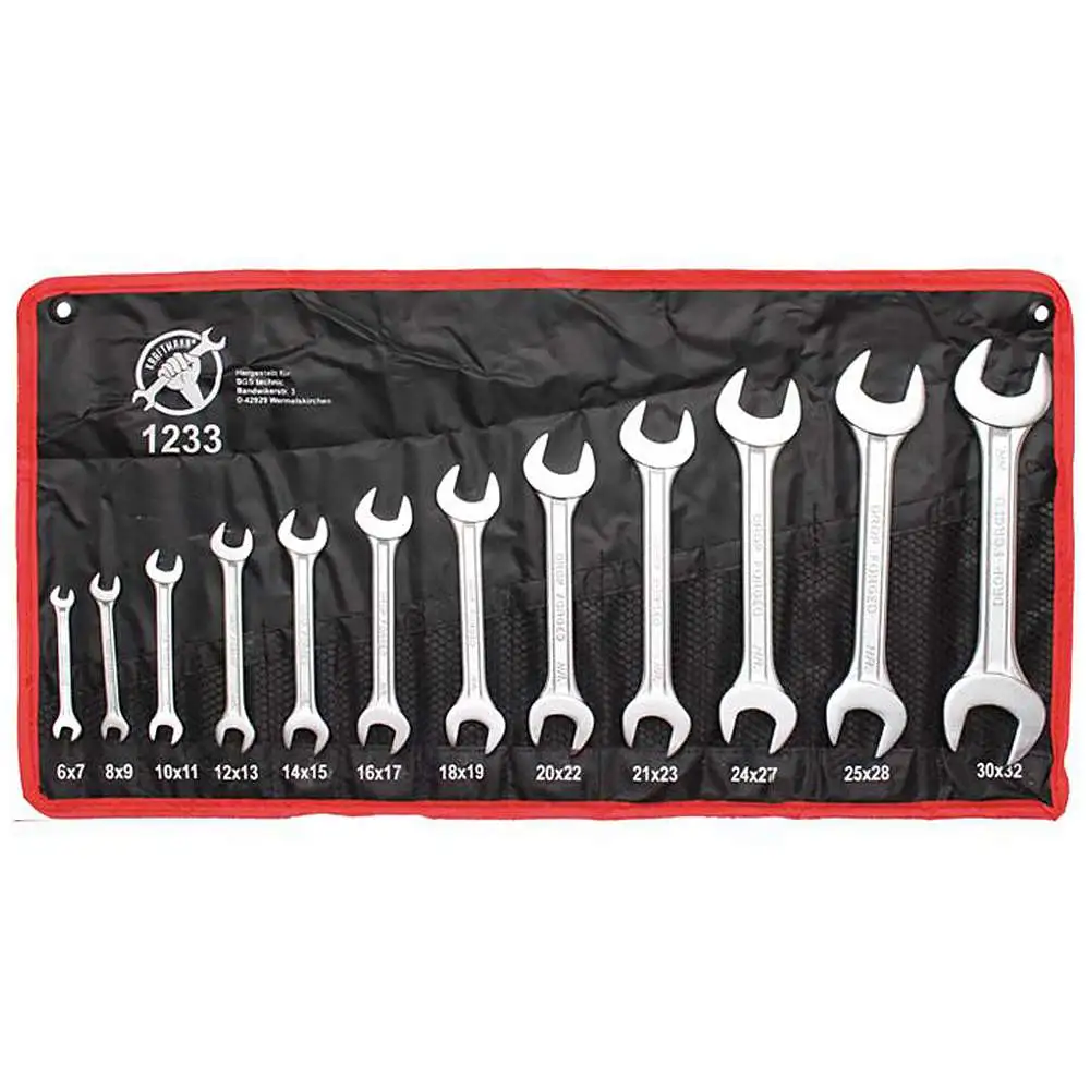 `BGS Sett Med 12 åpne Fastnøkler - 6x7 Mm Til 30x32 Mm 3 `BGS Sett Med 12 åpne Fastnøkler - 6x7 Mm Til 30x32 Mm