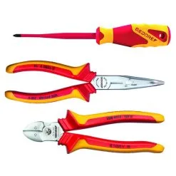 GEDORE VDE Tenger Set - 3 Deler - L-BOXX® Mini - Med Isolerende Ermene